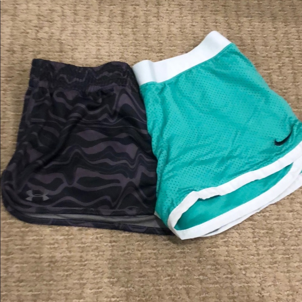 Nike and Under Armor shorts